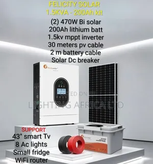 Felicity Solar 1.5kva - 200ah Lithium Home Package
