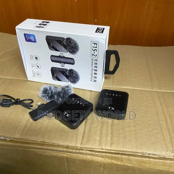 F15-2 Rechargeable Dual Wireless Microphone for Vlogging Interviews