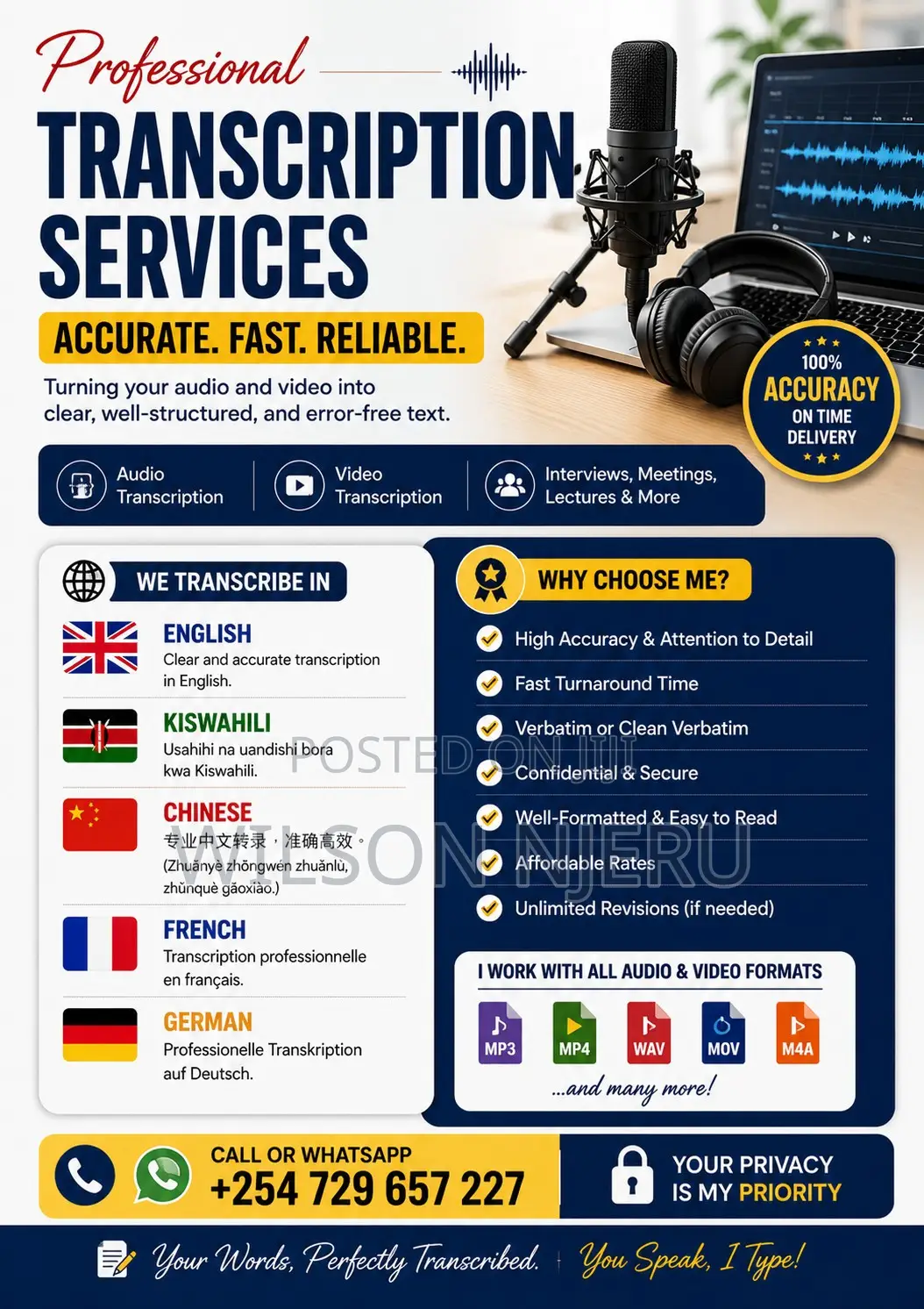 Audio and Video Transcription Services