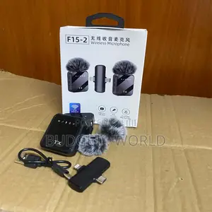 F15-2 Wireless Lavalier Mic Set for Youtube, Tiktok Podcast Recordin