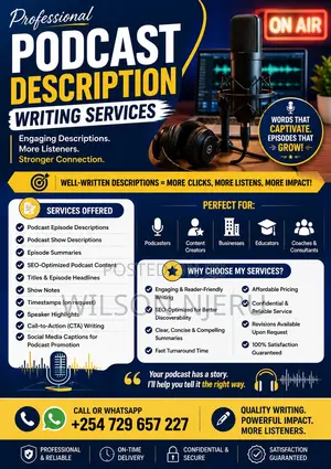 Professional Podcast Description Writing Services