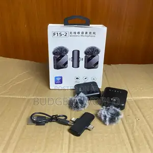 F15-2 Rechargeable Wireless Lavalier Microphone for Podcasts Live S