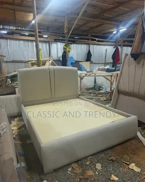 Modern Cream Upholstered Bed