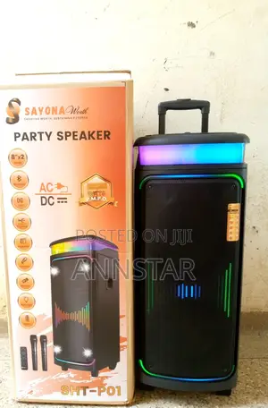 Sayona Party Speaker SHT-P01 Ac/Dc 20000 With 2microphone