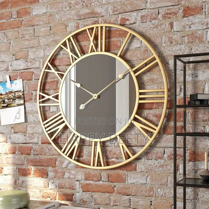  *Creative Wall Clock Metal With Mirror