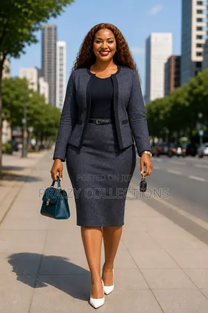 Cotton 2piece Official Dress+Matching Coat