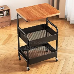 Wooden Top Storage Organizer Cart
