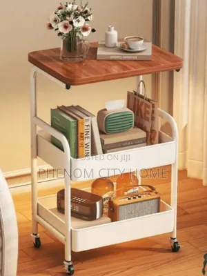 3 Tier Storage Shelf With Wooden Top