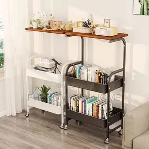 3 Tier Storage Shelf With Wooden Top