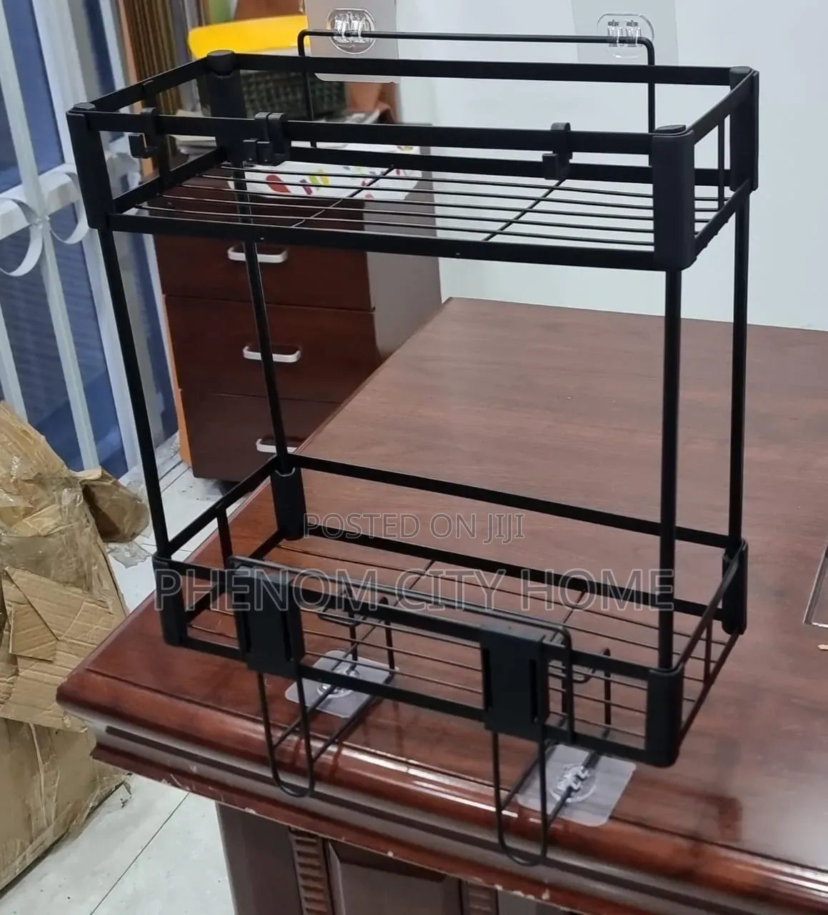 Toilet Top Metallic 2 Layer Storage Shelf