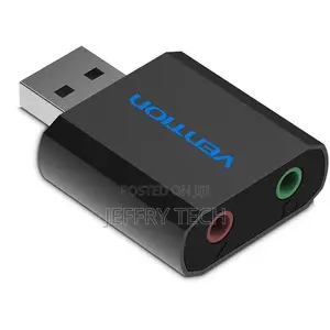 Vention Usb External Sound Card Black Metal Type