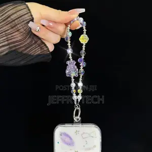 Phone Charms Strap Phone Lanyard Wrist With Beads, Aesthetic Cell Cha