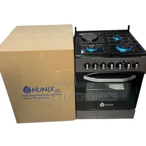 Nunix 60×65 Kz665-3g1e 3 Gas + 1 Electric With Electric Oven-Silver