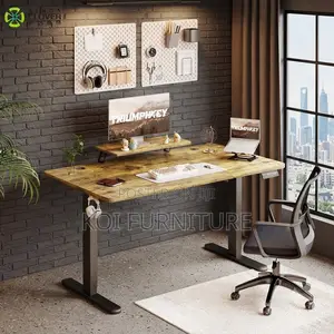 Office Desk; 1.2 Meters Electric Desk With Brown Tops