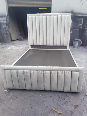 Modern Cream Upholstered Bed