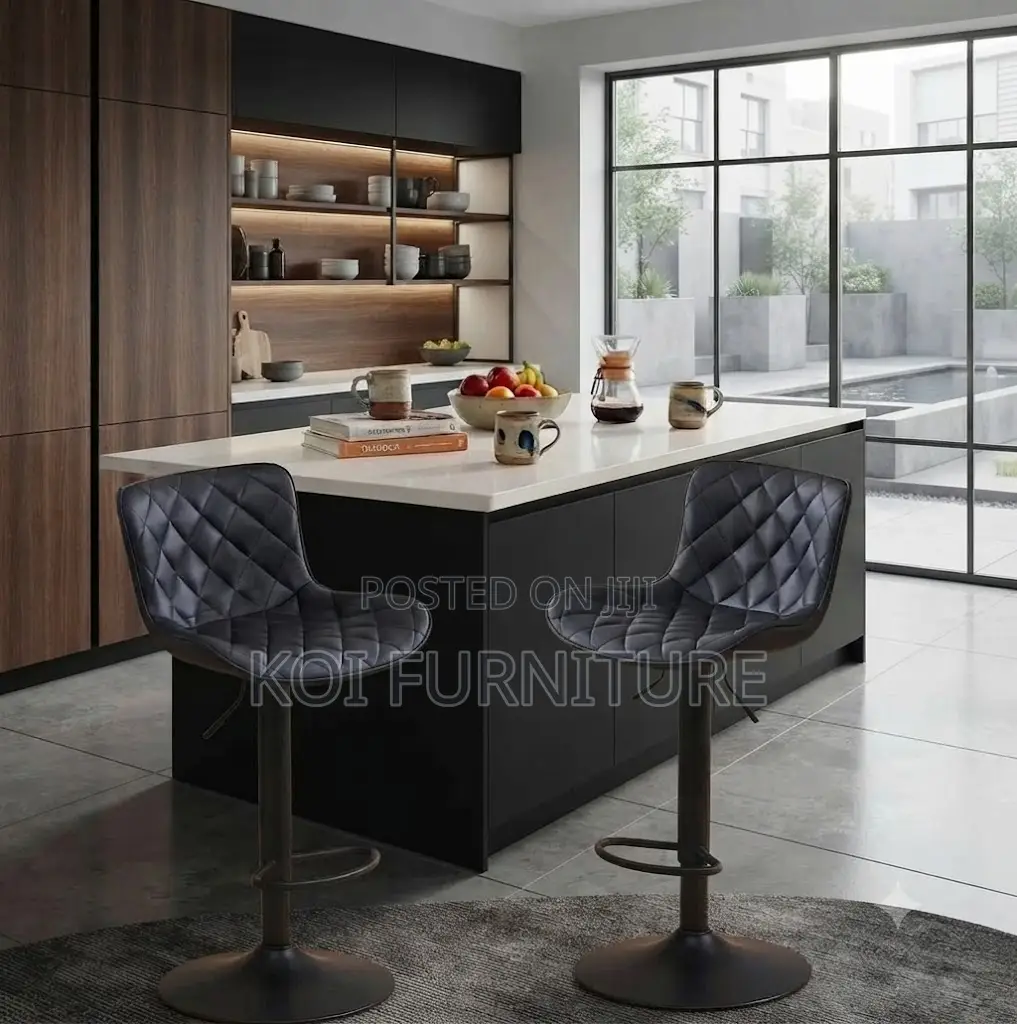 Barstools; Adjustable Kitchen Counter Home Leather Barstools