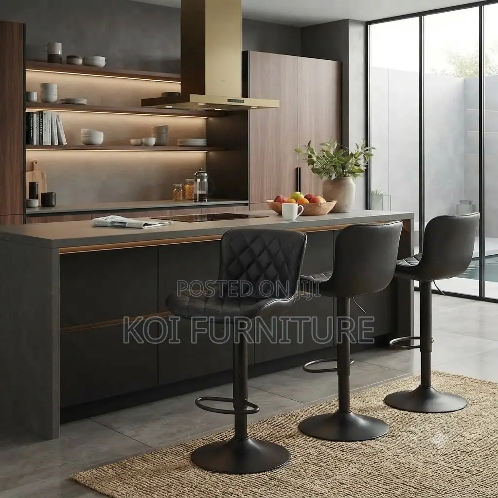 Barstools; Adjustable Kitchen Counter Home Leather Barstools