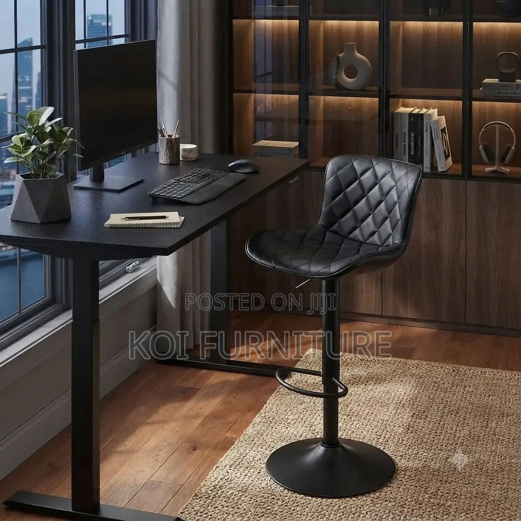 Barstools; Adjustable Kitchen Counter Home Leather Barstools