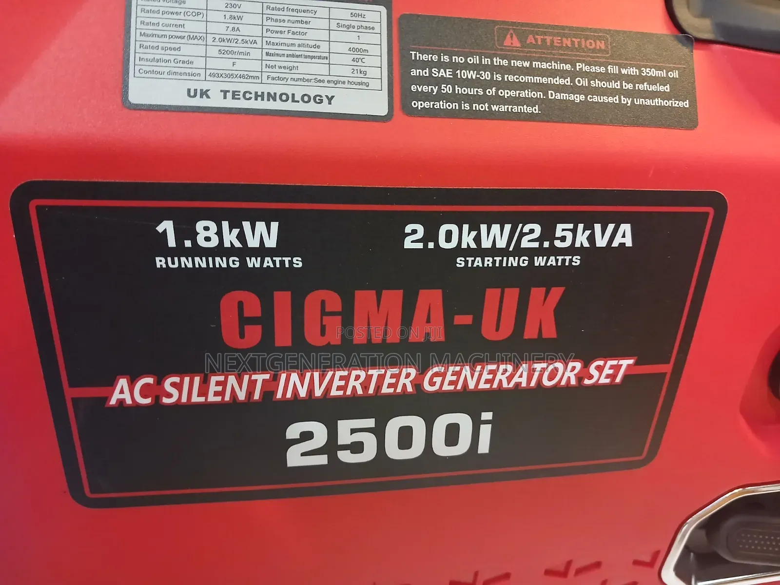 Cigma Uk 2500i Silent Generator