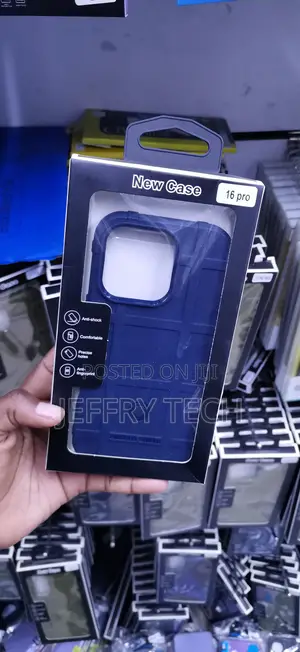 iPhone 16 Pro a Navy Blue Generic Rugged Shield Case