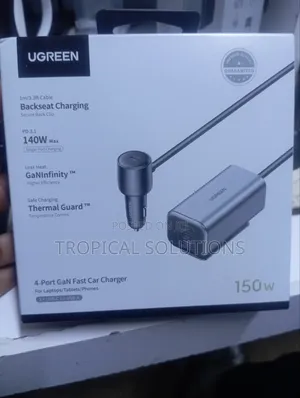 Ugreen 150w 4 Port Gan Fast Car Charger Ec706 150w