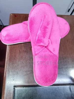Warm And Fuzzy Pink Adults Indoor Slippers