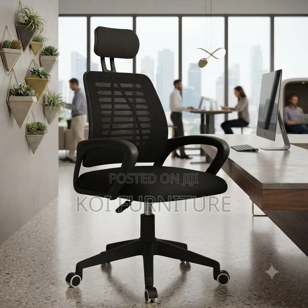Office Chairs; Headrest Ergonomic Adjustable Office Mesh Seat