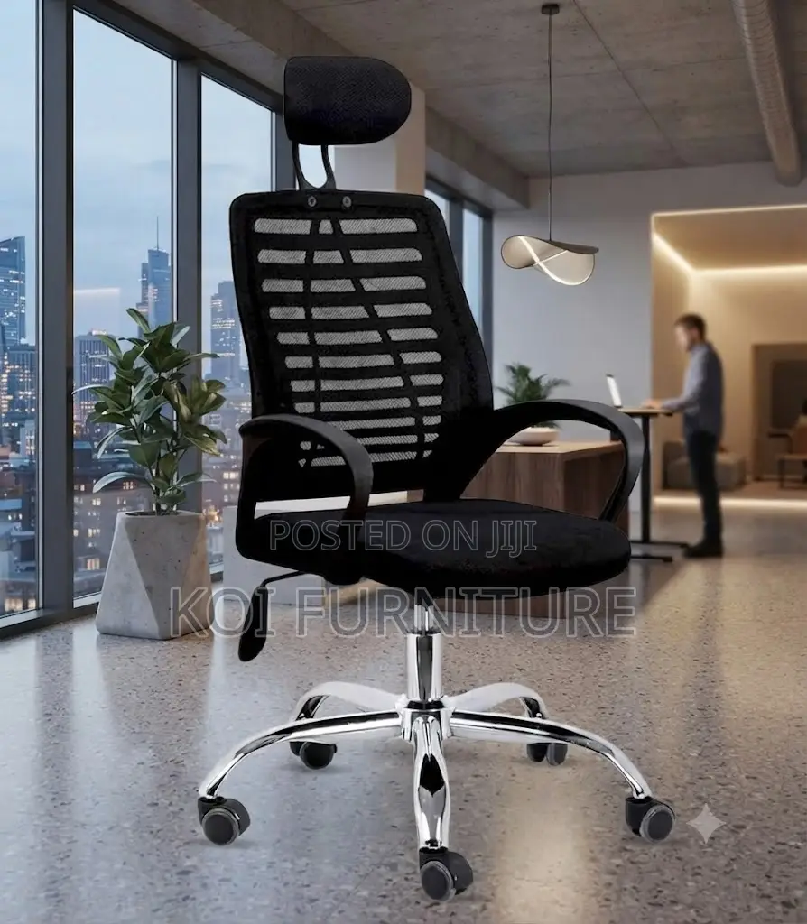 Office Chairs; Headrest Ergonomic Adjustable Office Mesh Seat