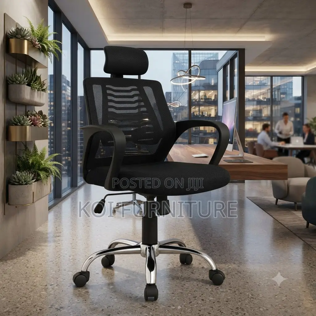 Office Chairs; Headrest Ergonomic Adjustable Office Mesh Seat