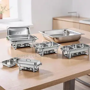 Portable Stainless Steel Compartment Chafing Dish Food Warmer