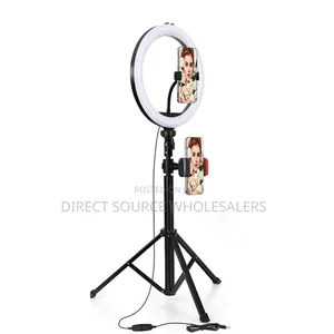 14 Inches Ringlight With 2 Phone Holders and a Tripod Stand 2 5m High