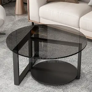 Coffee Table: Mid Century Tinted Glass Accent Table