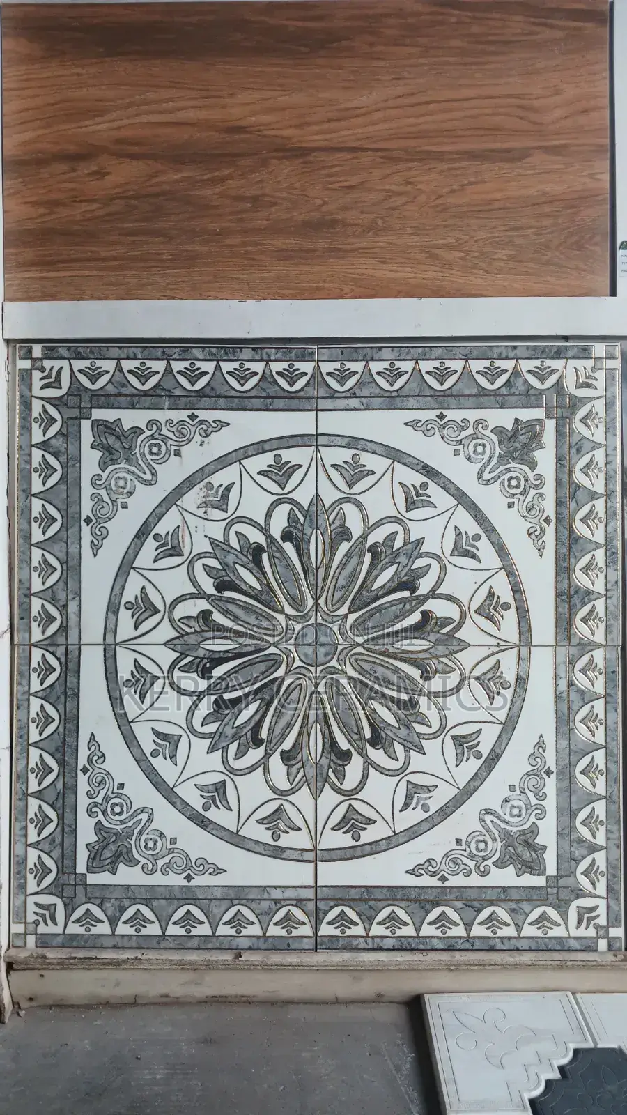 Grey Floral Center Piece