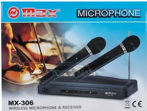 Max Mx-306 Professional Dual Wireless Microphone System.