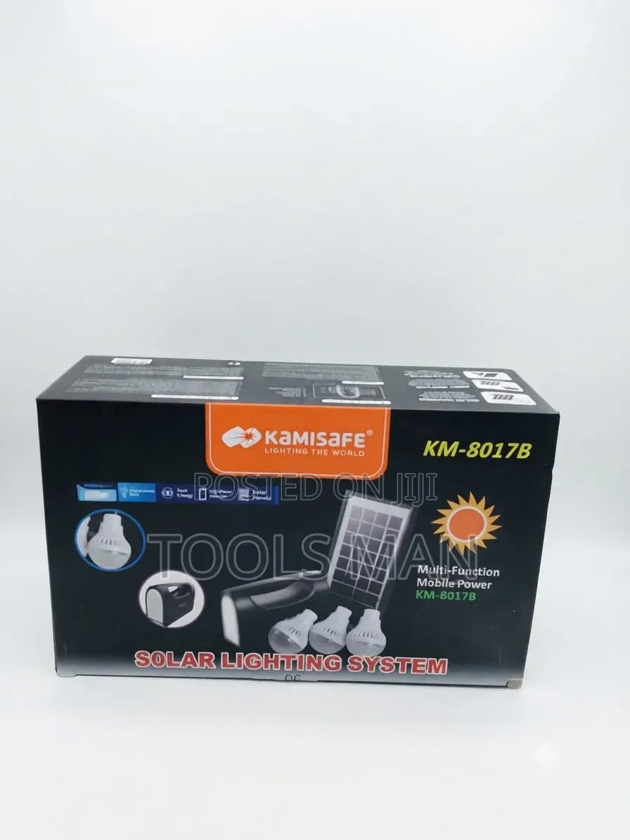 Kamisafe Km-8017b Multi-Function Solar Lighting System + Home Charger.