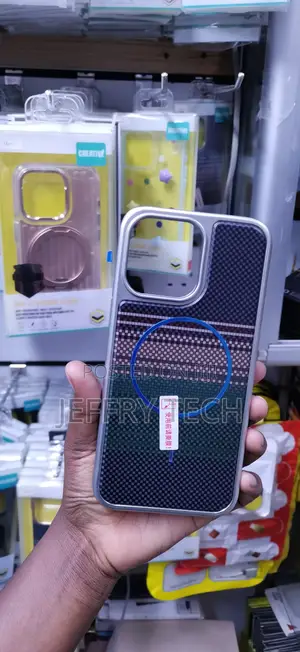 iPhone 13 Pro Max Multi-Color Plaid Carbon-Fiber Texture Casing