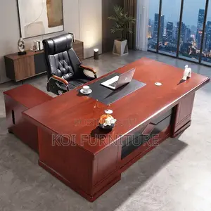 Office Desk; 1.8 Meter Ideal Brown-Red Executive Command Desk