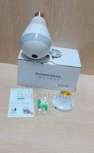 Affordable V380 Smart Bulb Spy Camera – Full Room Panoramic Monitoring