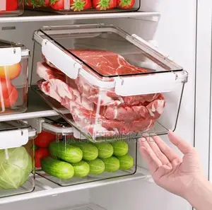 Transparent Acrylic Airtight Pantry Storage Boxes Sealed Lock Lid
