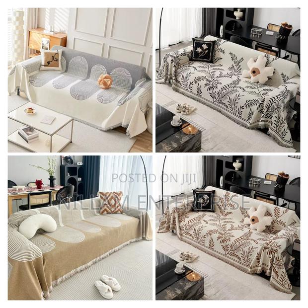 *Big Fitting Reversible Chenille Cotton Sofa Blankets/Covers.* - thumbnail 2