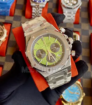 Automatic Audemars Piguet Royal Oak Chronograph With Lime Green Dial
