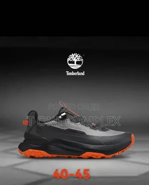 New Timberland Men's Trail Hiking Sneakers Black Orange All Sizes
