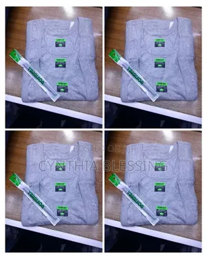 3 PCS 100% Cotton Vests for Men_grey
