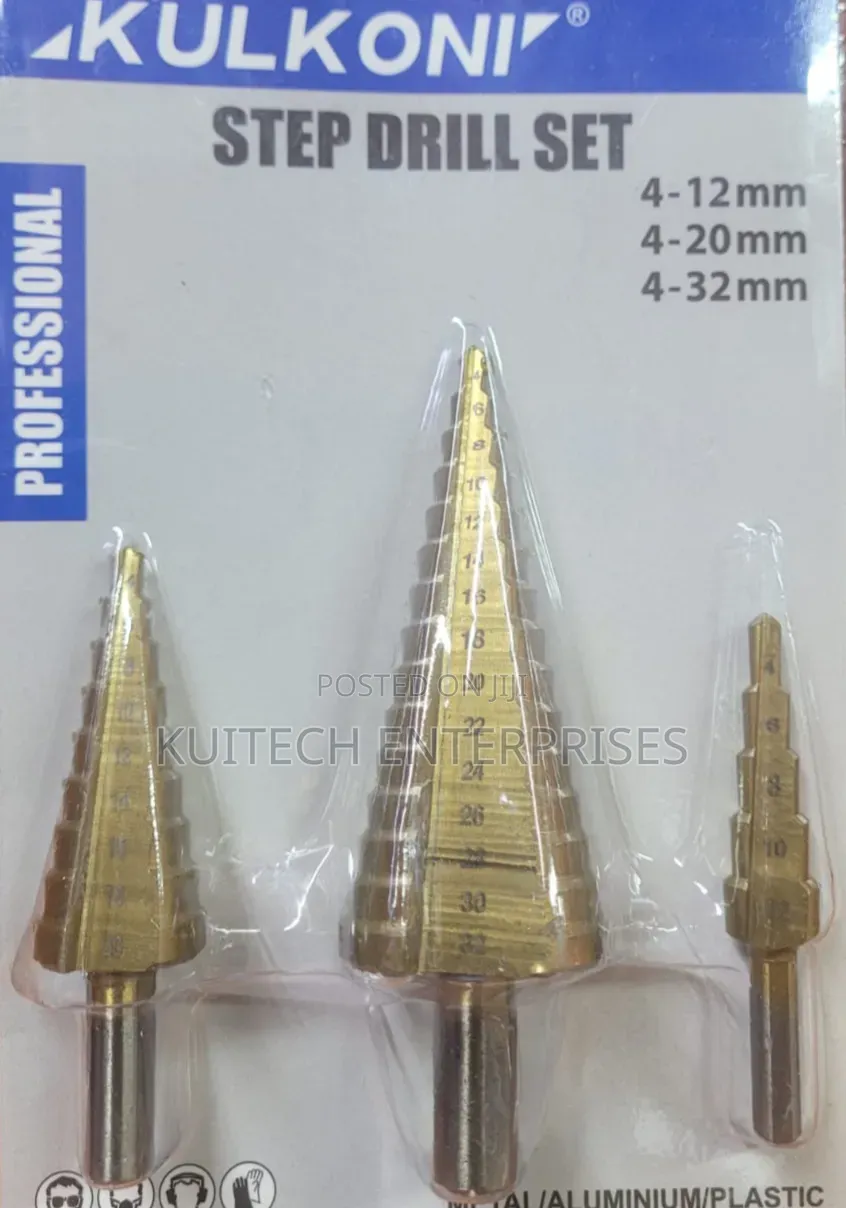 3pcs Step Bit/ Step Drill Bit Set