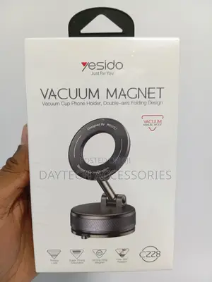 This Is a Yesido C228 Vacuum Magnet Phone Holder a Double-Axis Folding