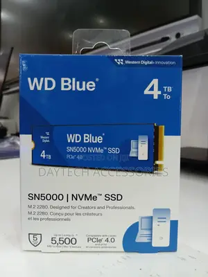 Wd Blue 4tb Sn5000 Nvme SSD Gen4 Pcie M.2 2280 (Wds400t4b0e)