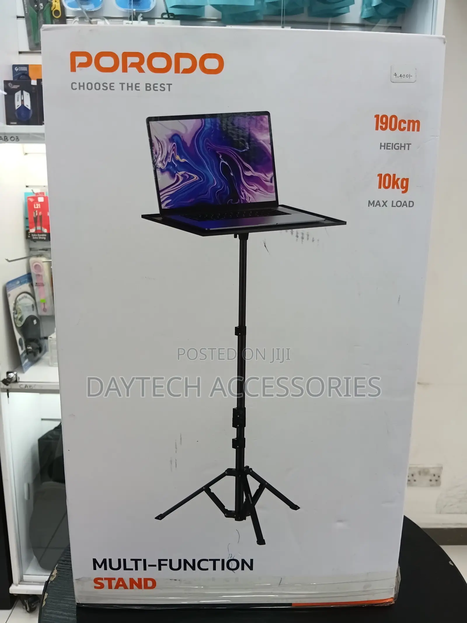 Porodo Multi-function Stand To Hold Both Laptops And Projectors.