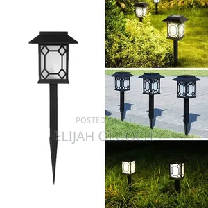 2pcs Big Led Solar Pathway Garden Outdoor Pillar Lights