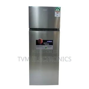 Ecomax 230l Double Door Fridge Dark Silver Energy Efficient, Low Noise