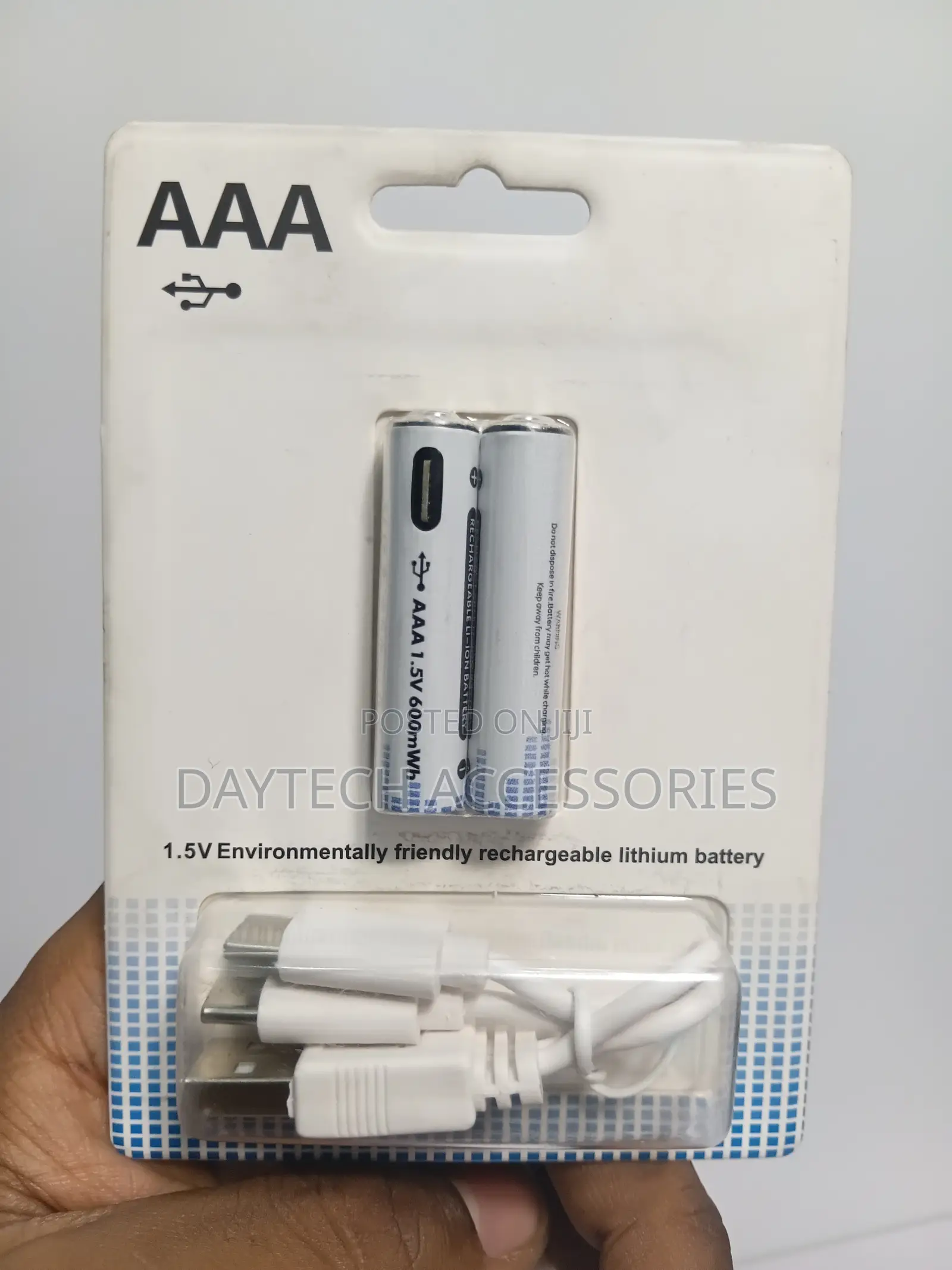 Aaa Rechargeable Usb-c Batteries 1.5v 600mwh.